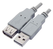 CABO EXTENSAO USB 2.0  A MACHO X A FEMEA  1,8M CINZA