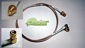 CABO EXTENSOR  PIG TAIL CON. SMA FEMEA  SMA MACHO 90 graus 58 CM