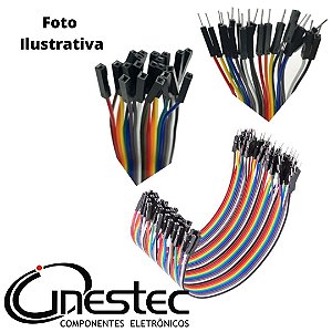 CABO JUMPER MACHO x FEMEA 20cm - KIT COM 40 CABOS PARA PROTOTIPOS