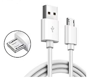 CABO MICRO USB MACHO  BRANCO 1m