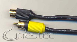 CABO S VHS GOLD   1RCA COM CAPACITOR  5 metros