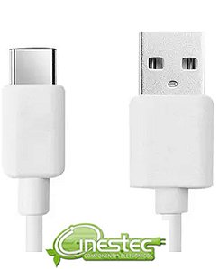 CABO USB A MACHO - TYPE C - BRANCO 1M