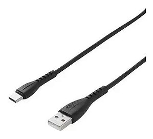 CABO USB A MACHO - TYPE C - PRETO 1M