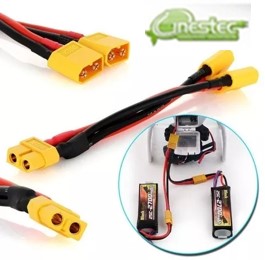 CABO Y XT60 PARA BATERIA DE AEROMODELO  DRONE  XT60 MACHO  FEMEA