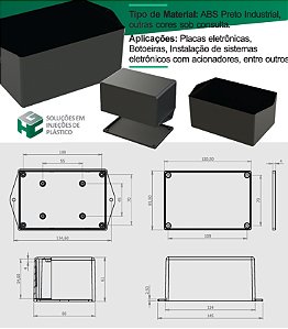 CAIXA PLASTICA PI-112 - 56 X 85 X 124MM