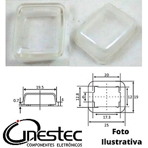 CAPA PARA CHAVE GANGORRA KCD4 RETANGULAR TRANSPARENTE