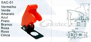 CAPA TAMPA PARA CHAVE ALAVANCA VERMELHO SAC 01