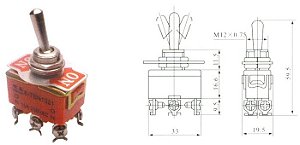 CHAVE ALAVANCA  2P  6T  15A  KN-1321