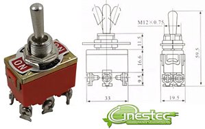 CHAVE ALAVANCA  3P  6T  15A  KN-1322