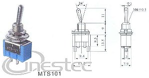 CHAVE ALAVANCA 2T 2P  3A MTS 101