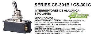 CHAVE ALAVANCA GR MG 2P 4T  10A  CS-301C  MB1S/SS