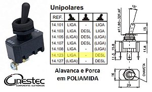 CHAVE ALAVANCA MG POLIAMIDA UNIPOLAR 2P 2T 15A 14123