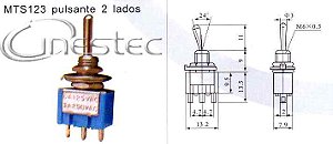 CHAVE ALAVANCA PULSANTE 3T 3P  3A  MTS 123