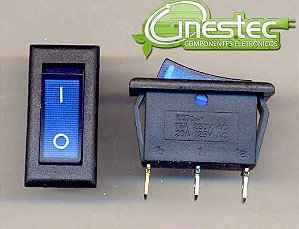 CHAVE GANGORRA 2P 3T 15A AZUL COM MARCACAO KCD2-102N