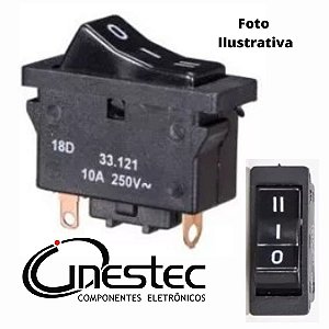 CHAVE GANGORRA INTERRUPTOR DE TECLA MG UNIPOLAR 33121 3T 10A 250V