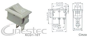 CHAVE GANGORRA PEQUENA 2P 2T 6A CINZA KCD1-101