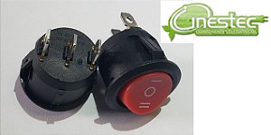 CHAVE GANGORRA REDONDA 3T 3P 6A X 250V  KCD1-106A-1030 VERMELHO