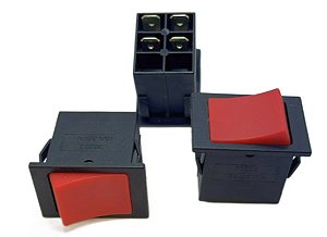 CHAVE GANGORRA VERMELHA BIPOLAR 2P 4T - 30223