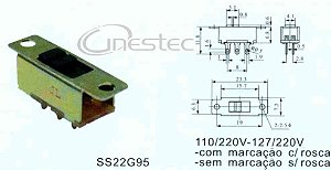 CHAVE HH  MINI  SEM ALAVANCA  SEM ROSCA  110 220  SS22G95