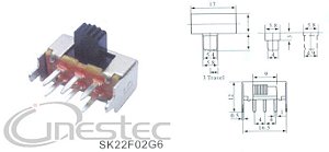 CHAVE HH MINI PCI LATERAL COM ALAVANCA  6T  SK22F02G6