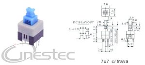 CHAVE LIGA DESLIGA  COM TRAVA 7X7MM  PS04