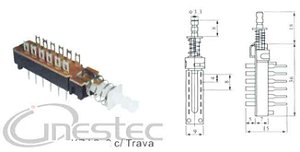CHAVE LIGA DESLIGA 12T COM TRAVA  KZJ-2X4