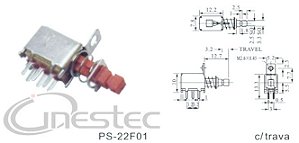 CHAVE LIGA DESLIGA PS 24 CCE  BOSCH PS 22F01 COM TRAVA