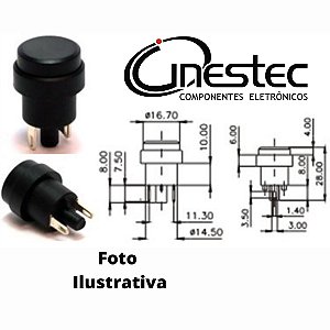 CHAVE PUSH BOTON 1A 120V 500mA 250V CS-392 NA E1FF