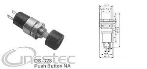 CHAVE PUSH BOTON NORMAL E ABERTA PRETO  DS 323
