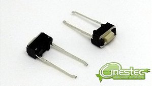 CHAVE TACTIL 2T 180o 3x 6 x 4,3mm TERMINAL LONGO