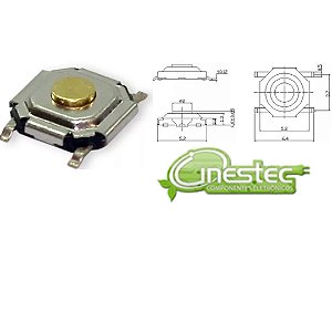 CHAVE TACTIL SMD 4T 180° 4 x 4 x 1,5mm