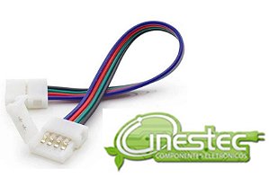 CONECTOR / EMENDA RAPIDA COM FIO PARA  FITA DE LED RGB 5050