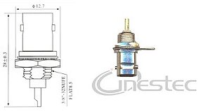 CONECTOR / JACK BNC FEMEA PAINEL COM PORCA  HBN-028  CP8121A