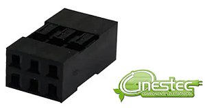 CONECTOR ALOJAMENTO DUPLO MODU 3X3 VIAS
