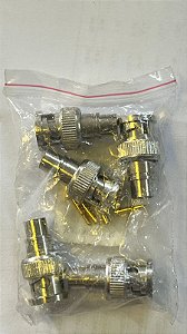 CONECTOR BNC CRIMP MACHO RG59 - PACOTE COM 5PÇS