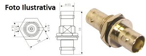 CONECTOR BNC HBN-057A  FEMEA BNC PARA BNC PAINEL