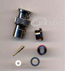 CONECTOR BNC SOLDA MACHO RG59  75R  0,6 / 3,7