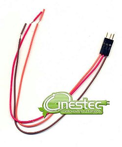 CONECTOR COM FIO  CABO MODU MACHO 3 VIAS  MO-8571