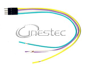 CONECTOR COM FIO / CABO MODU MACHO 4 VIAS - MO-8572