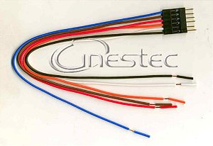 CONECTOR COM FIO / CABO MODU MACHO 6 VIAS - MO-8576