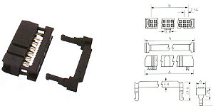 CONECTOR LATCH 40 VIAS COM EJETOR