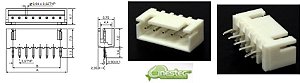CONECTOR MACHO JST B5B 2,54 mm 5 PINOS 180 graus  PEMC1-05