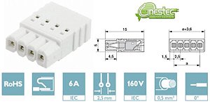 CONECTOR PLUGUE - PTSM 0,5/ 4-P-2,5 WH