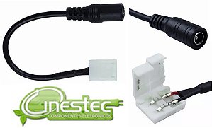 CONECTOR RABICHO PARA ALIMENTACAO DE FITA LED 5050 P4 FEMEA
