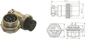 CONECTOR ROSCA M12   MIKE M   F  7 PINOS