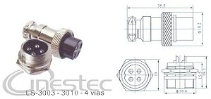 CONECTOR ROSCA M12 MIKE M F 4 PINOS
