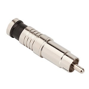 CONECTOR/ PLUG RCA MACHO DE COMPRESSAO PROFISSIONAL  RG59