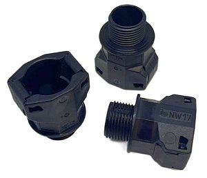 CONEXAO RAPIDA RETA SEM CONTRA PORCA M20X1,5 / NW17 PRETO