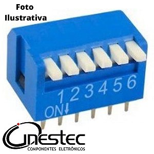 DIP SWITCH 6 VIAS - 90°