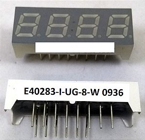 DISPLAY 4 DIGITOS ANODO COMUM 7 SEG. VERDE  E40283-I-UG-8-W 0936